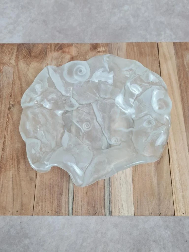 Coupe en verre artistique – Jolanda Prinsen pour Walther Glas – grand vide-poche vintage